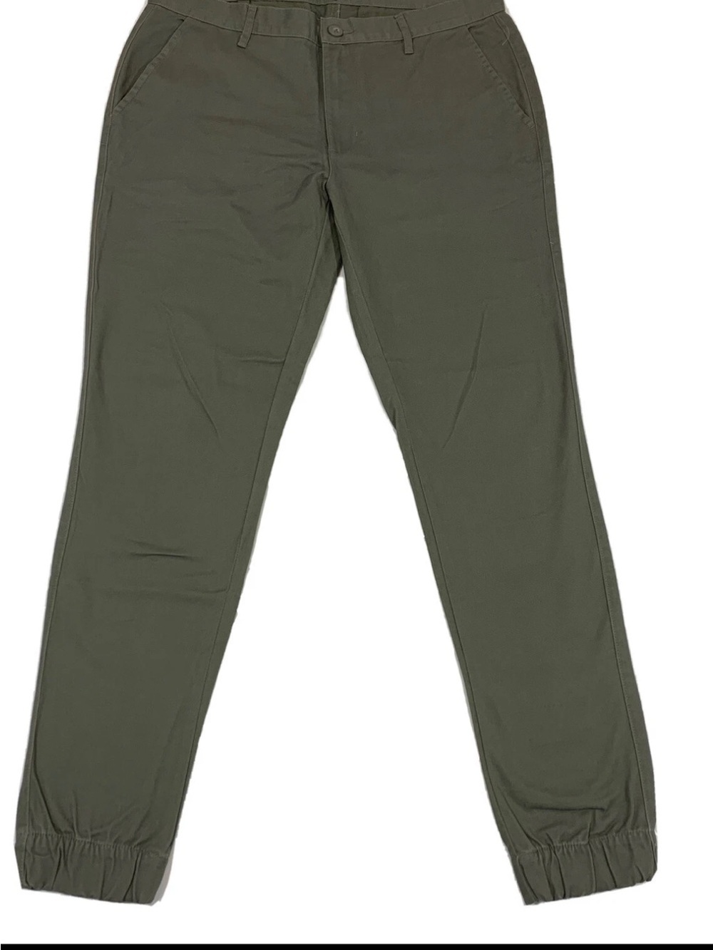 ELWOOD Men’s Elastic Cuff SlimChino Olive Green Jogger Pants Sz 32 NWT